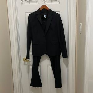 J. Crew Super 120's black wool suit for women. Size 8.